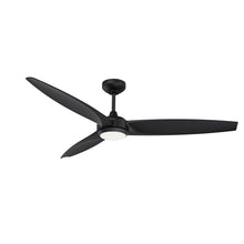 Load image into Gallery viewer, STELTRA 56 in. Matte Black Ceiling Fan - Black
