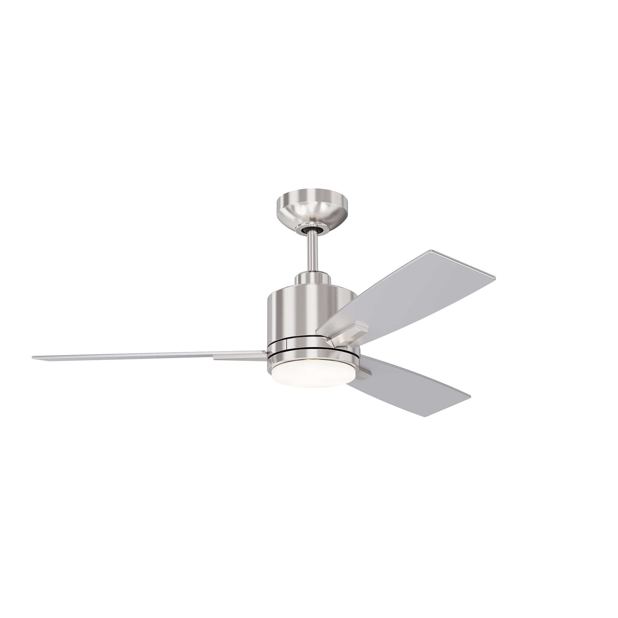 NUVEL 42 in. Matte Black Ceiling Fan - Satin Nickel