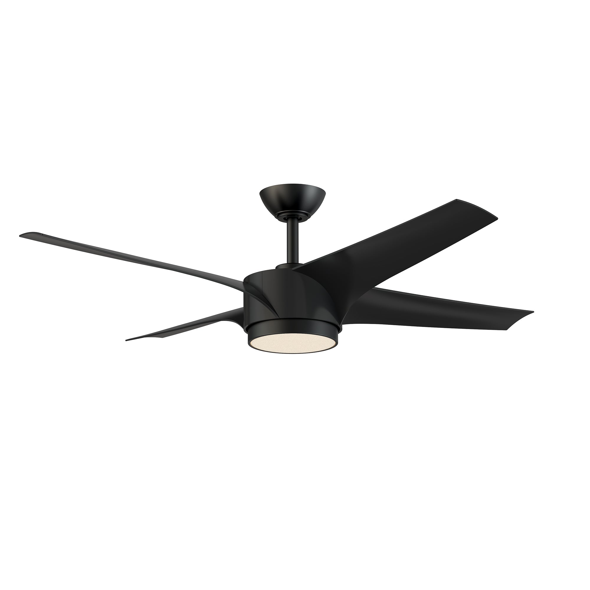 VELA 52 in. Matte Black Ceiling Fan - Black