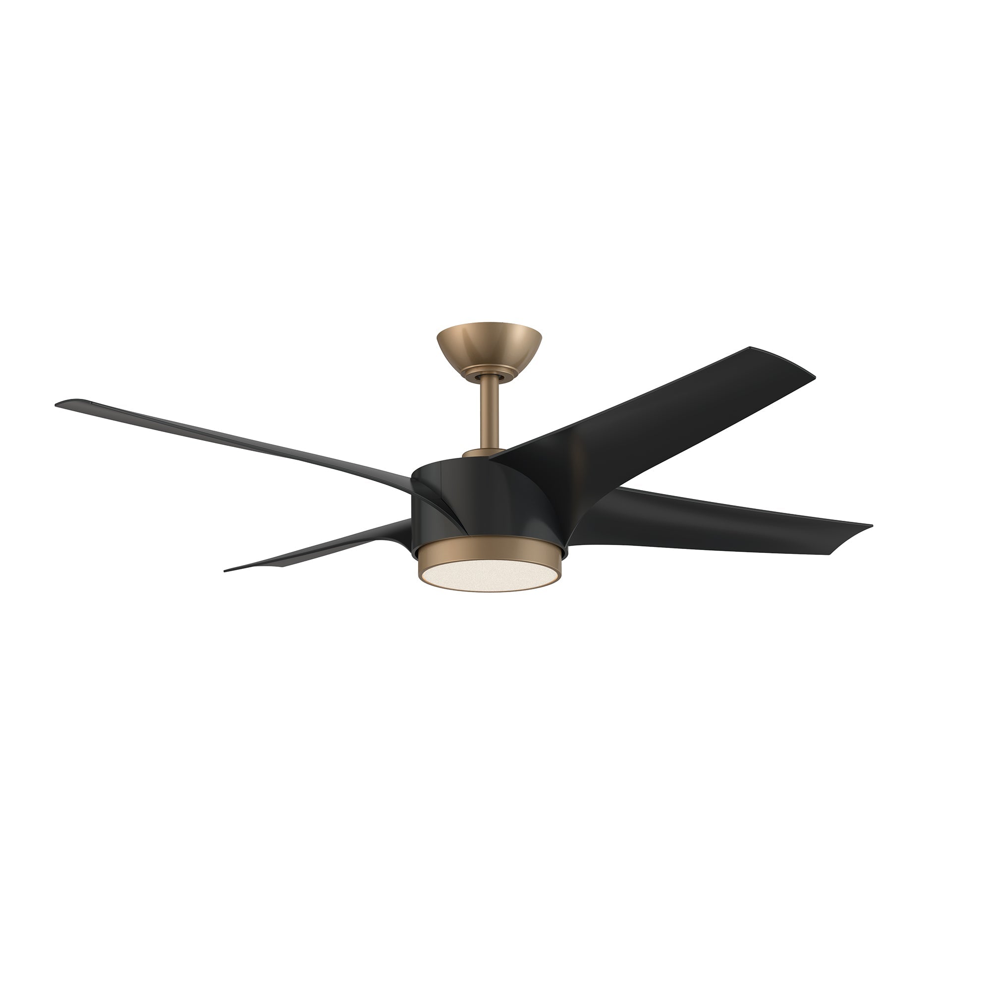 VELA 52 in. Matte Black Ceiling Fan - Black