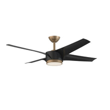 Load image into Gallery viewer, VELA 52 in. Matte Black Ceiling Fan - Black
