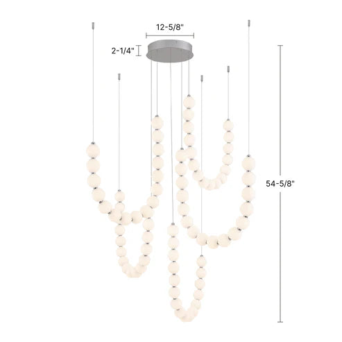 Akoya 54-in 5-Head Chandelier