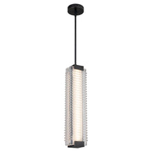 Load image into Gallery viewer, Alai 24-in Urban Bronze/Ribbed Glass LED Pendant
