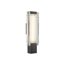 Load image into Gallery viewer, Alai 17-in Urban Bronze/Ribbed Glass LED Wall Vanity
