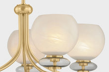 Load image into Gallery viewer, Alexia Chandelier In Aged Brass
