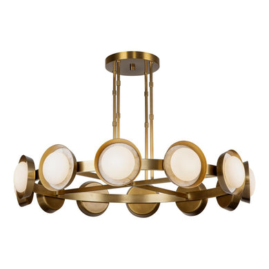 Alonso 50-in Vintage Brass LED Chandeliers