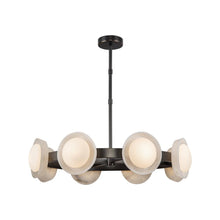 Load image into Gallery viewer, Alonso 37-in Urban Bronze/Alabaster LED Chandeliers
