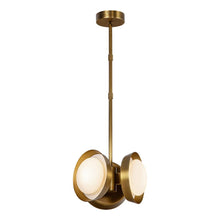 Load image into Gallery viewer, Alonso 13-in Vintage Brass LED Pendant
