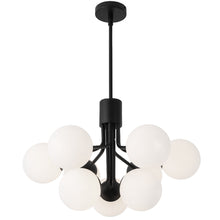 Load image into Gallery viewer, 9LT Chandelier, MB Finish w/ Opal Glass
