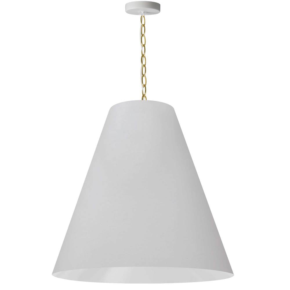 1LT Anaya Large Pendant, AGB w/ WH Shade