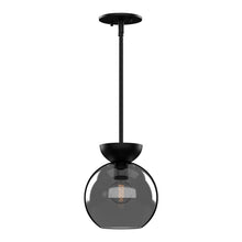 Load image into Gallery viewer, Arcadia 8-in Black/Smoked 1 Light Pendant
