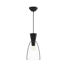 Load image into Gallery viewer, Arlo 7-in Clear Glass/Matte Black 1 Light Pendant
