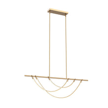 Load image into Gallery viewer, Aryas 48-in Vintage Brass LED Linear Pendant
