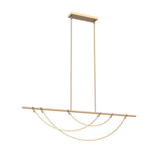 Load image into Gallery viewer, Aryas 60-in Vintage Brass LED Linear Pendant

