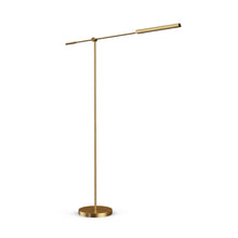 Load image into Gallery viewer, Astrid 55-in Metal Shade/Vintage Brass LED Floor Lamp
