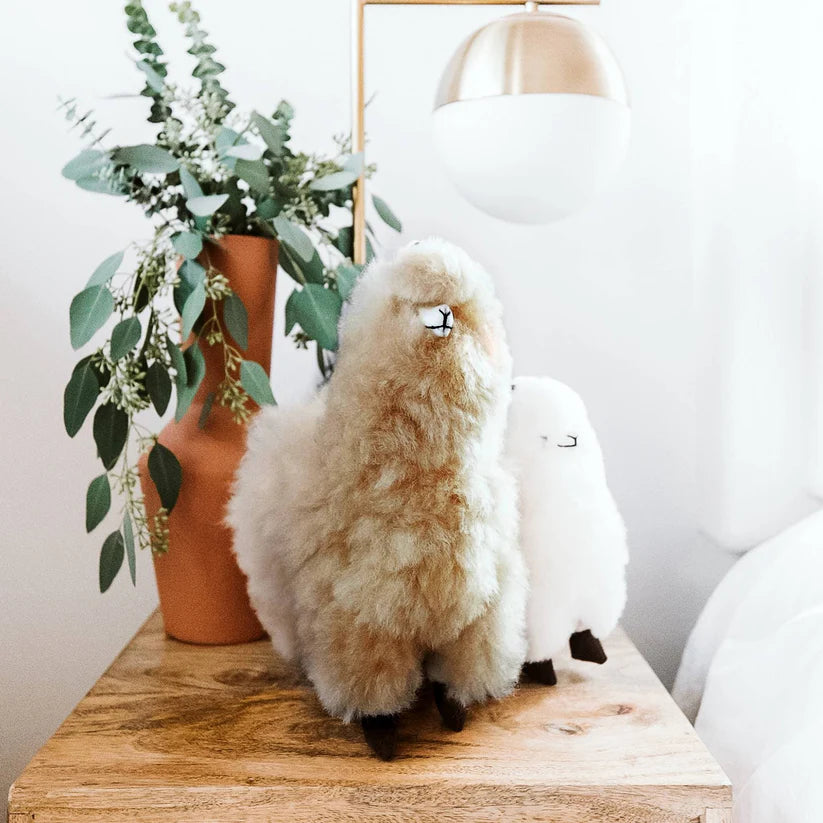 Alpaca Fur Standing Alpaca Beige