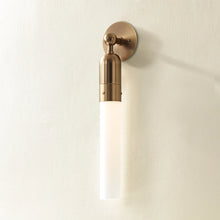 Load image into Gallery viewer, Darby Wall Sconce In Patina Brass
