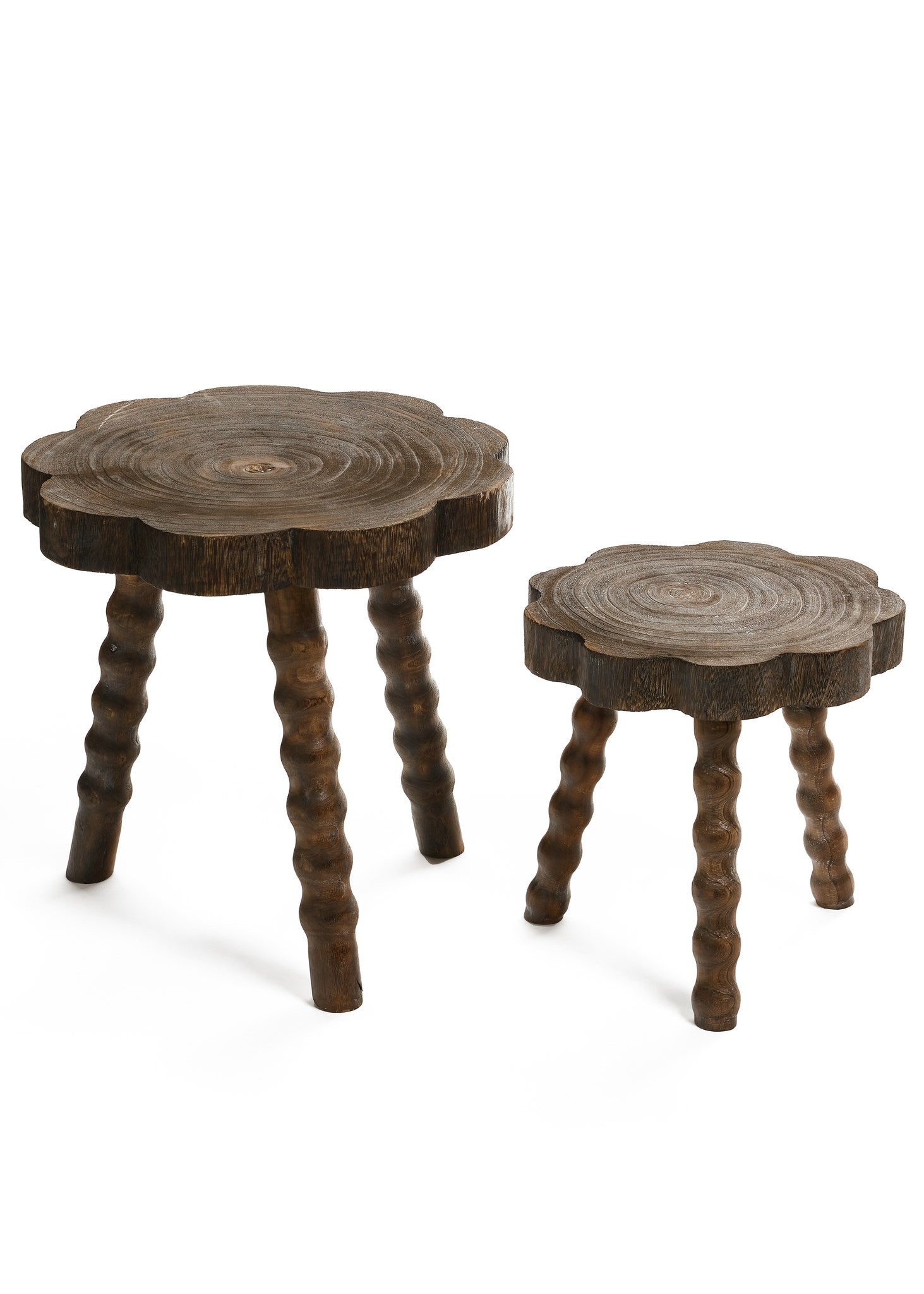 Table Scallop Top Burned Brown (2 Sizes)