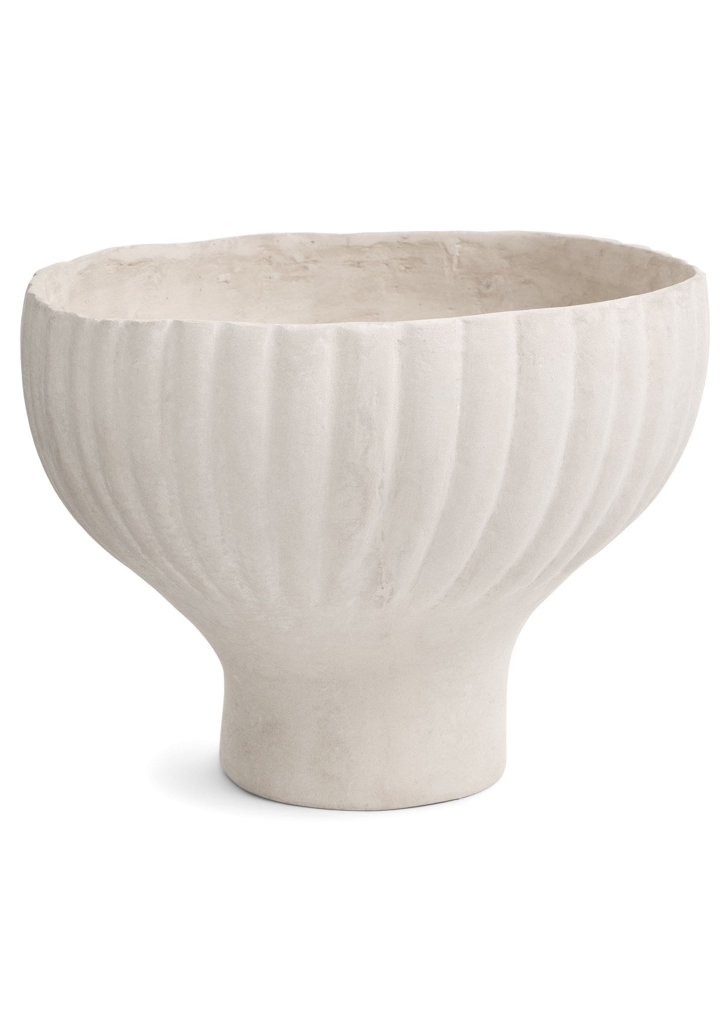 Bowl Pam W/Flute Natural-White