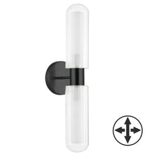 Load image into Gallery viewer, 2LT Wall Sconce, MB w/ CLR Fluted Glass
