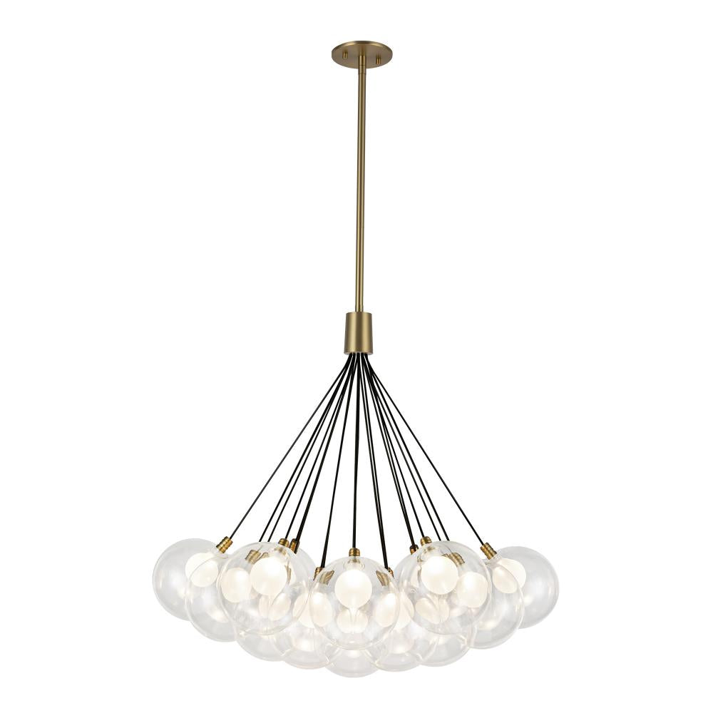 Bolla 28-in Brushed Gold LED Chandelier