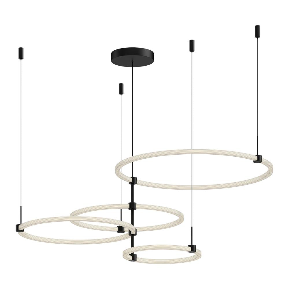 Bruni 55-in Black LED Chandeliers