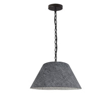 Load image into Gallery viewer, 1LT Brynn Small Pendant, GRY Felt Shade, Black
