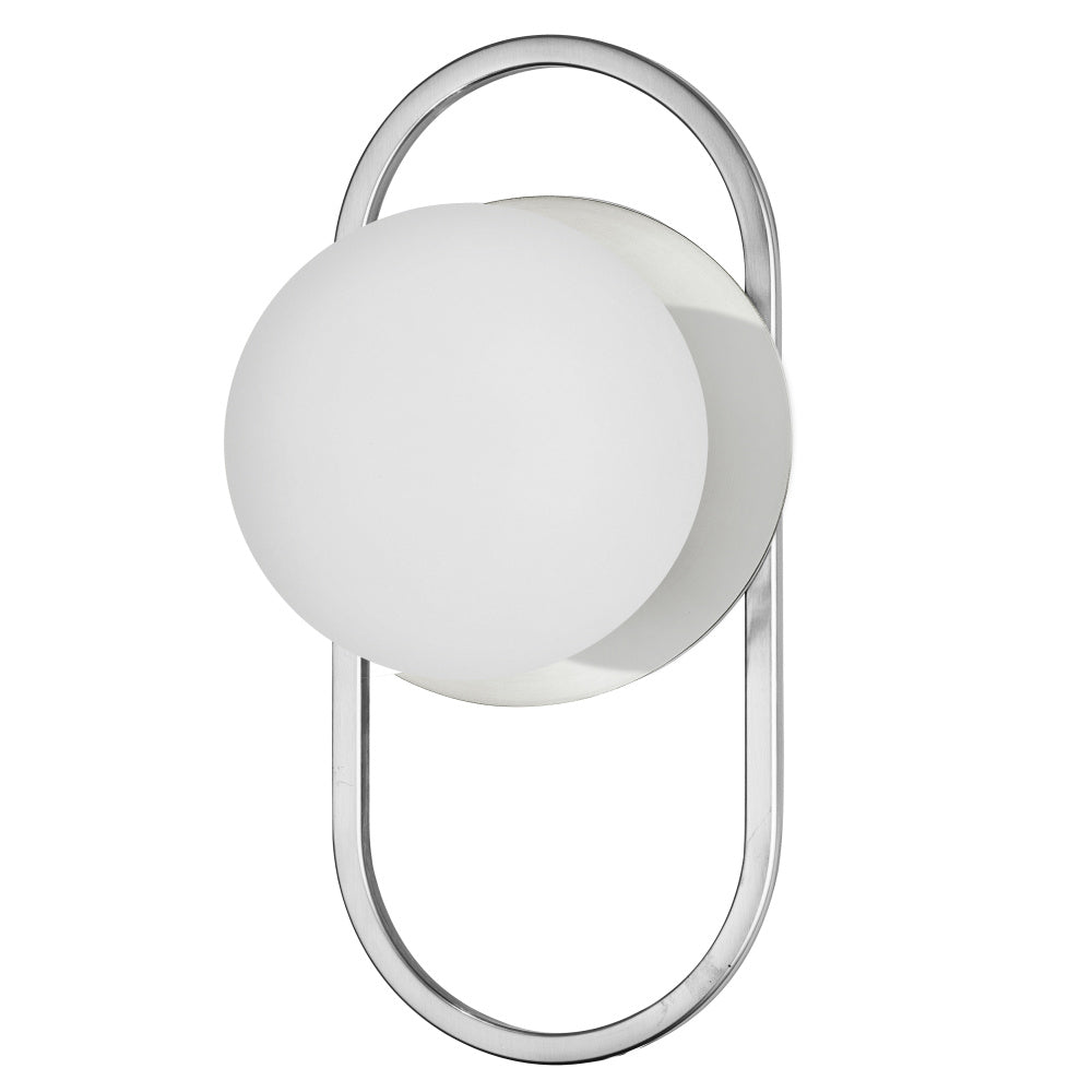 1LT Wall Sconce, PC w/ Opal glass