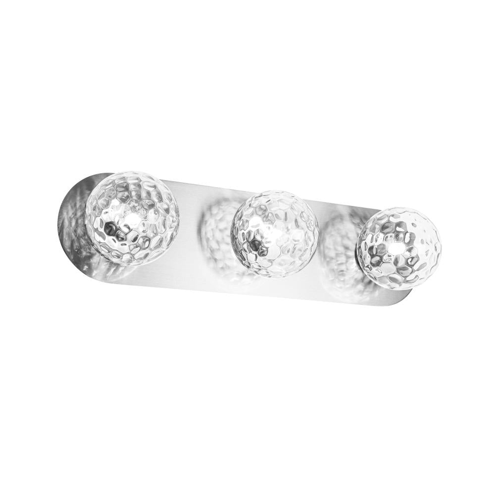 3LT Vanity, PC w/ CLR Hammered Glass