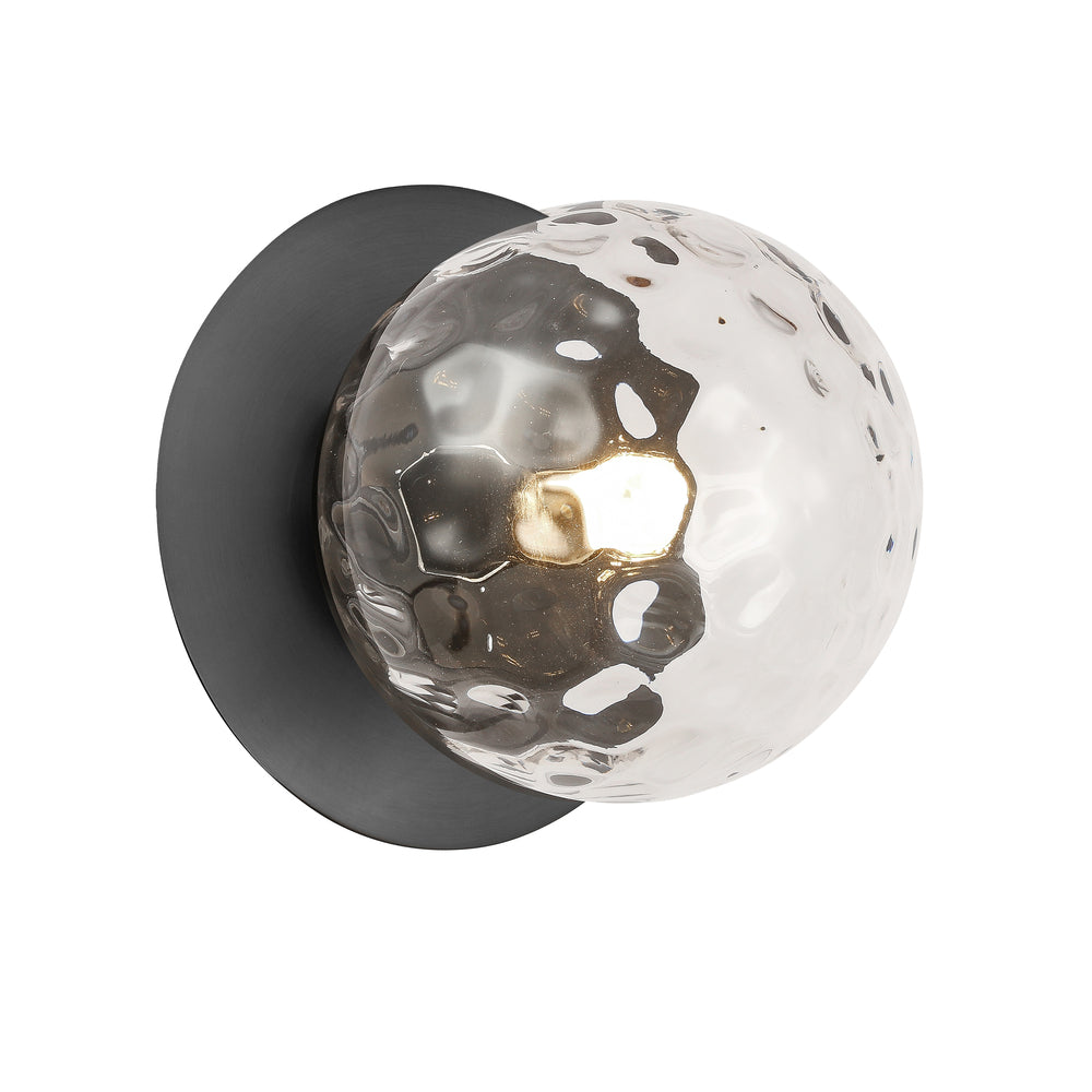 1LT Halogen Wall Sconce, MB w/ Clear Glass