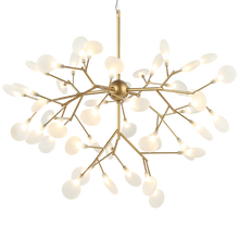 Load image into Gallery viewer, Hydrangea Bloom Chandelier in Aged Gold Brass

