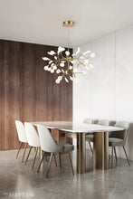 Load image into Gallery viewer, Hydrangea Bloom Chandelier in Aged Gold Brass
