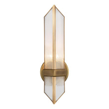 Load image into Gallery viewer, Cairo 4-in Ribbed Glass/Vintage Brass 1 Light Wall/Vanity
