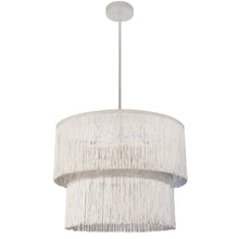 Load image into Gallery viewer, 4LT Chandelier, MW w/ WH Fringe
