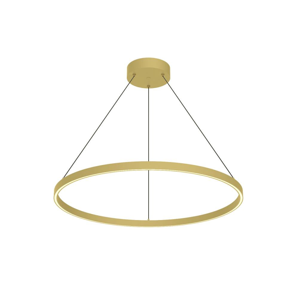 Cerchio 32-in Brushed Gold LED Pendant