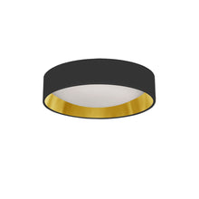 Load image into Gallery viewer, 11&quot; Flush Mount, BK/GLD shade
