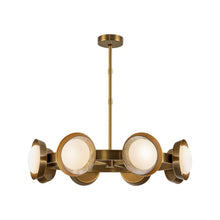 Load image into Gallery viewer, Alonso 37-in Vintage Brass LED Chandeliers
