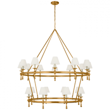 Load image into Gallery viewer, Classic 54&quot; Two-Tier Ring Chandelier
