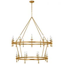 Load image into Gallery viewer, Classic 54&quot; Two-Tier Ring Chandelier
