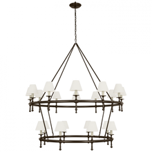 Load image into Gallery viewer, Classic 54&quot; Two-Tier Ring Chandelier
