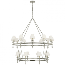 Load image into Gallery viewer, Classic 54&quot; Two-Tier Ring Chandelier
