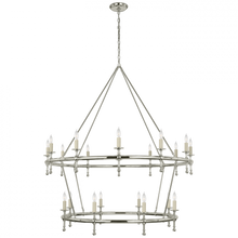 Load image into Gallery viewer, Classic 54&quot; Two-Tier Ring Chandelier

