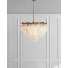Load image into Gallery viewer, Cora Medium Waterfall Chandelier in Antique-Burnished Brass

