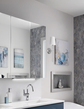 Load image into Gallery viewer, 1LT Wall Sconce, PC with WH Shade
