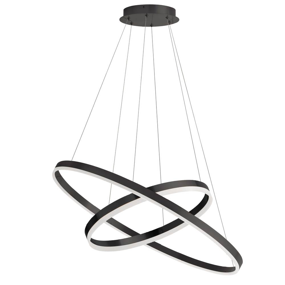 97W Chandelier, MB w/ WH Acrylic Diff