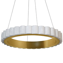 Load image into Gallery viewer, 30W Chandelier, AGB w/ Faux Alabaster Acrylic
