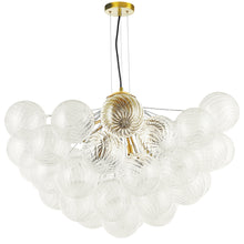 Load image into Gallery viewer, 12LT Chandelier, AGB w/ CLR Spiral Glass
