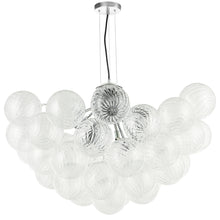 Load image into Gallery viewer, 12LT Chandelier, PC w/ CLR Spiral Glass

