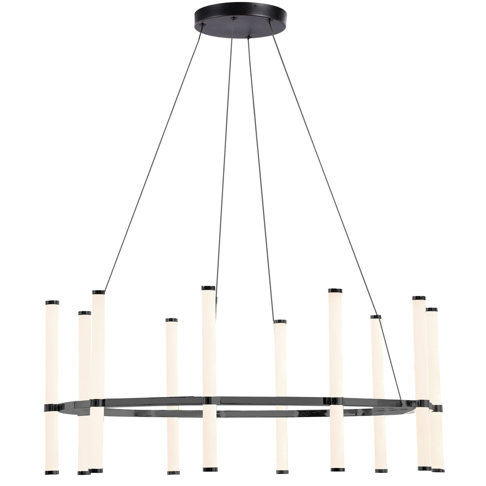 60W Chandelier, MB w/ WH Acrylic Diffuser
