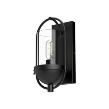 Load image into Gallery viewer, Cyrus 7-in Clear Glass/Matte Black 1 Light Wall/Vanity
